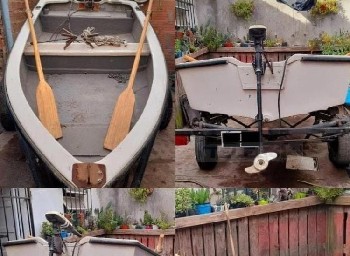 Teleguia Vendo bote lagunero completo con motor y remos en exc.estado $1.300.000 Tel.2262-577064