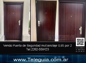 Teleguia Vendo puerta de seguridad multianclaje 085 x 2 Tel.2262558423