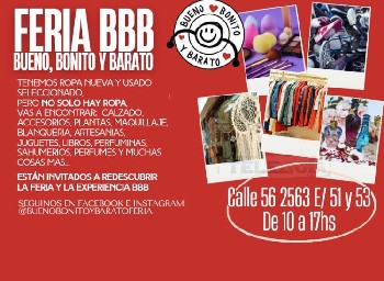 Teleguia Feria Bueno, Bonito y Barato BBB visitanos en calle 56-2563 entre 51 y 53 de 10 a 17 horas 