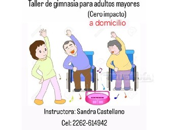 Teleguia Taller de gimnasia para adultos mayores a domicilio Tel.2262-614942 Instructora Sandra Castellanos